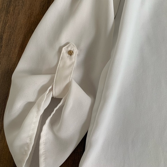 (2/$10) Dynamite Blouse with Gold LaceUp Detail - Picture 2 of 5